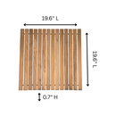 Bahama Teak Shower and Bath String Mat with Rubber Footing 19.6″ x 19.6″