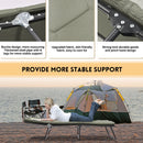 Folding Camping Cot for Adults,  5-Angle Adjustable Camping Cot Heavy Duty Outdoor Bed with Carry Bag,1200 D Layer Oxford Travel Camp Cots