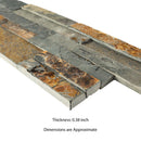 Rockmount Gold Rush Splitface Ledger Panel 6"x24" Natural Slate Wall Tile - MSI Collection