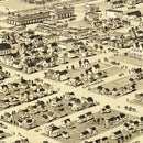 Vintage Map of Aurora, Missouri 1891