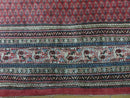 7' X 9' Vintage India Oriental Paisley Handmade Wool Rug Red Vegetable Dyes