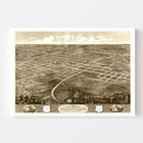 Vintage Map of Independence, Mississippi 1868