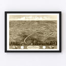 Vintage Map of Independence, Mississippi 1868