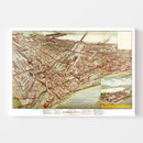 Vintage Map of Kansas City, Missouri 1895
