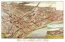 Vintage Map of Kansas City, Missouri 1895