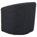 Mossbrook Fabric Upholstered Swivel Accent Chair Anthracite