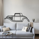 1932 De Luxe Five-Window Coup Metal Car Wall Art - MT0005
