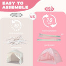 Toddler Bed Tent Canopy Portable Pink Night Light Pro