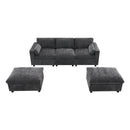 [VIDEO]86.5'' Chenille Modular Sectional Sofa with Storage Pockets, 5 Seat U Shaped Couch Set with Pillows,Free Combination,Modern Cloud Sofa with 2 Movable Ottoman for Living Room,Apartment,3 Colors