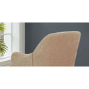 Chenille Armchair, Modern Style Accent Chair with Wood Legs, Comfy Design for Living Room, Bedroom, Office,Beige