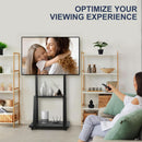 Height Adjustable Rolling TV Stand for 32-75 Inch TVs