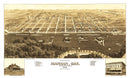 Vintage Map of Mandan, North Dakota 1883