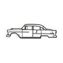 1955 Bel Air Metal Car Wall Art - MT0037