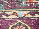 Persian Tribal Rug 5x6, Persian Nahavand Rug, Purple, Geometric Vintage Wool Handmade Carpet