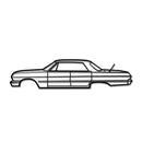1962 Belair Sedan Metal Car Wall Art - NC0065