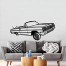 1964 Impala Convertible Lowrider Perspective Metal Car Wall Art - NC1149