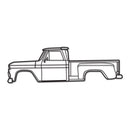 1965 C10 Stepside Pickup Metal Car Wall Art - NC0072