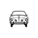 1965 Karmann Ghia Front View Metal Car Wall Art - MT1376