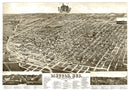 Vintage Map of Lincoln, Nebraska 1889