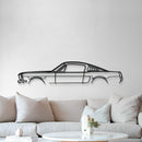 1966 Mustang Fastback Metal Car Wall Art - MT0089