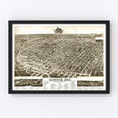 Vintage Map of Lincoln, Nebraska 1889