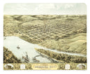 Vintage Map of Nebraska City, Nebraska 1868
