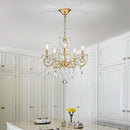 Gold Mini Crystal Chandelier With Five Bulbs Living Room