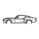 1967 Mustang Detailed Metal Car Wall Art - MT0100