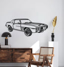 1969 Firebird Trans AM Perspective Metal Car Wall Art - NC1184