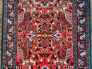 Small Antique Persian Tribal Rug 2x3, Red, Floral, Handmade, Hamadan Rug
