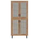 Teller 80-inch 4-door Tall Shoe Storage Cabinet Natural Oak