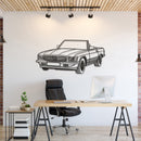 1976 W107 Convertible Perspective Metal Car Wall Art - NC1173