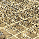 Vintage Map of Lawrence, Kansas 1869