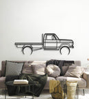 1977 F100 Tray Back Metal Car Wall Art - MT0175