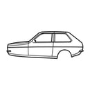 1977 Reliant Robin (MK1) Metal Car Wall Art - MT0176