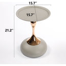 Mermaid Tail End Coffee Table Round Side Table, Modern Metal Pedestal Table, Minimalist Accent Table for Small Spaces, Drink Martini Table Decoration for Living Room