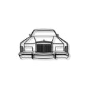 1978 Town Car Front View Metal Car Wall Art - MT1359
