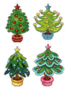Christmas Trees 197CS – Counted cross stitch kit with plastic canvas