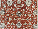 Pakistani Oriental Rug 6x9, Red, Floral Allover, Handmade Wool Rug, Peshawar Chobi Rug, Pak Persian Carpet 6 x 9