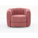 Swivel Accent Chair for Living Room, Sofa Chairs with Wood Base Side,  Comfy Swivel Accent Chair with Wide Upholstered, for Living Room