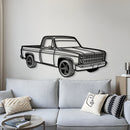 1984 C10 Perspective Metal Car Wall Art - NC1255