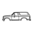 1987 Bronco 4th Gen Metal Car Wall Art - NC0210