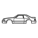 1988 Mustang GT Hatchback Metal Car Wall Art - NC0219