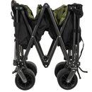 Collapsible Folding Wagon 300L,49' Extra Long Collapsible Wagon with Tailgate, All-Terrain 7'x 4' Big Wheels,Beach Wagon Cart Heavy Duty 400LBS Foldable Foldable Beach Wagon for Garden Sports Camping