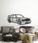 1990 190E 2.5-16 EVO II Perspective Metal Car Wall Art - MT0453