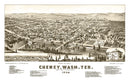 Vintage Map of Cheney, Washington 1884