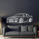 1994 Silvia S14 Drift Perspective Metal Car Wall Art - NC1180