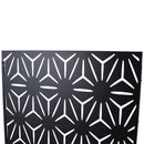 Outdoor & Indoor Privacy Screen Metal Privacy Screen 76' H×48' W, Freestanding Decorative Privacy Screen for Deck Balcony Patio, Black Steel