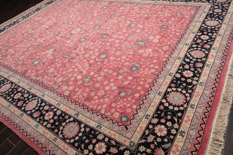 11'7" x 16'3" Rare Romanian Palace Size Hand Knotted Wool Kashaan Area Rug Pink