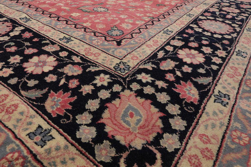 11'7" x 16'3" Rare Romanian Palace Size Hand Knotted Wool Kashaan Area Rug Pink